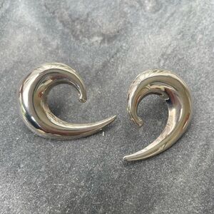 Vintage Silver Swirl Earrings